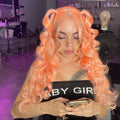 NHA Light Orange Wavy Lace Front Wig