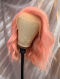 Light Peach Pink Lace Front Wig