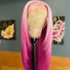 NHA Straight Light Pink and Dark Pink Ombre Lace Wig
