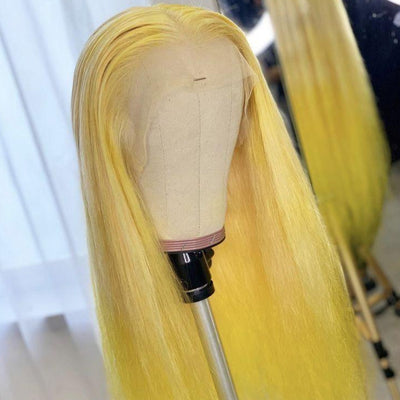 NHA Light Yellow Straight Lace Front Wig