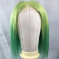 Lime Green Ombre Straight Bob Lace Front Wig