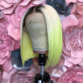 NHA Lime Ombre Straight Bob Style Lace Wig