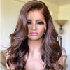 Long Style Natural Wave Brown Color Full Lace Wig