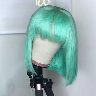 NHA Mint Green BOB Wig With Bang