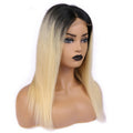 NHA 4x4 HD Closure Wig 1B/613 Straight Virgin Hair Lace Front Wig