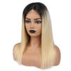 NHA 4x4 HD Closure Wig 1B/613 Straight Virgin Hair Lace Front Wig