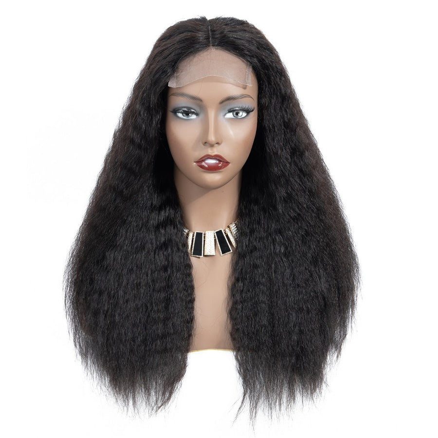 NHA 4x4 Lace Closure Wig Kinky Straight  Hair Lace Front Wig