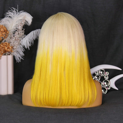 NHA Blonde Yellow Ombre Lace Wig