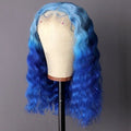 NHA Blue Curly Ombre Wavy Lace Front Wig