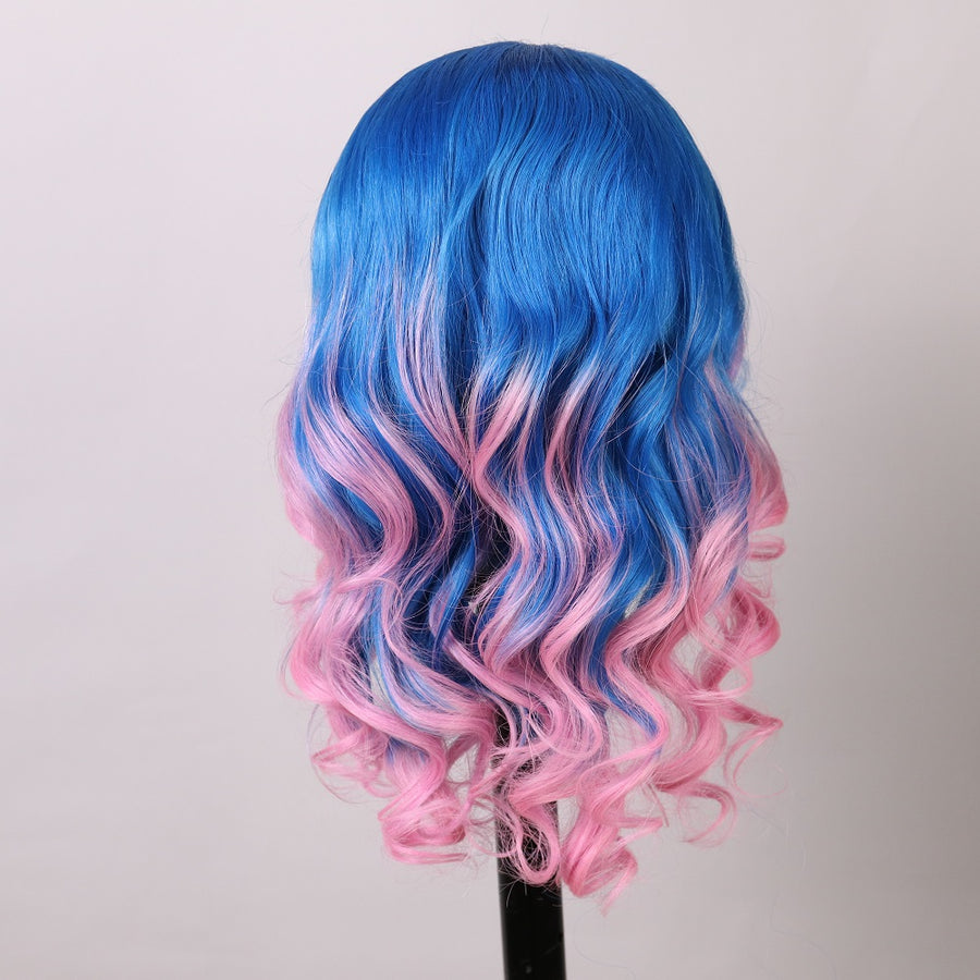NHA Blue Pink Ombre Lace Front Wig