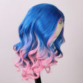 NHA Blue Pink Ombre Lace Front Wig