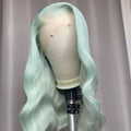 NHA Light Green Loose Wavy Lace Front Wig