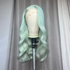 NHA Light Green Loose Wavy Lace Front Wig