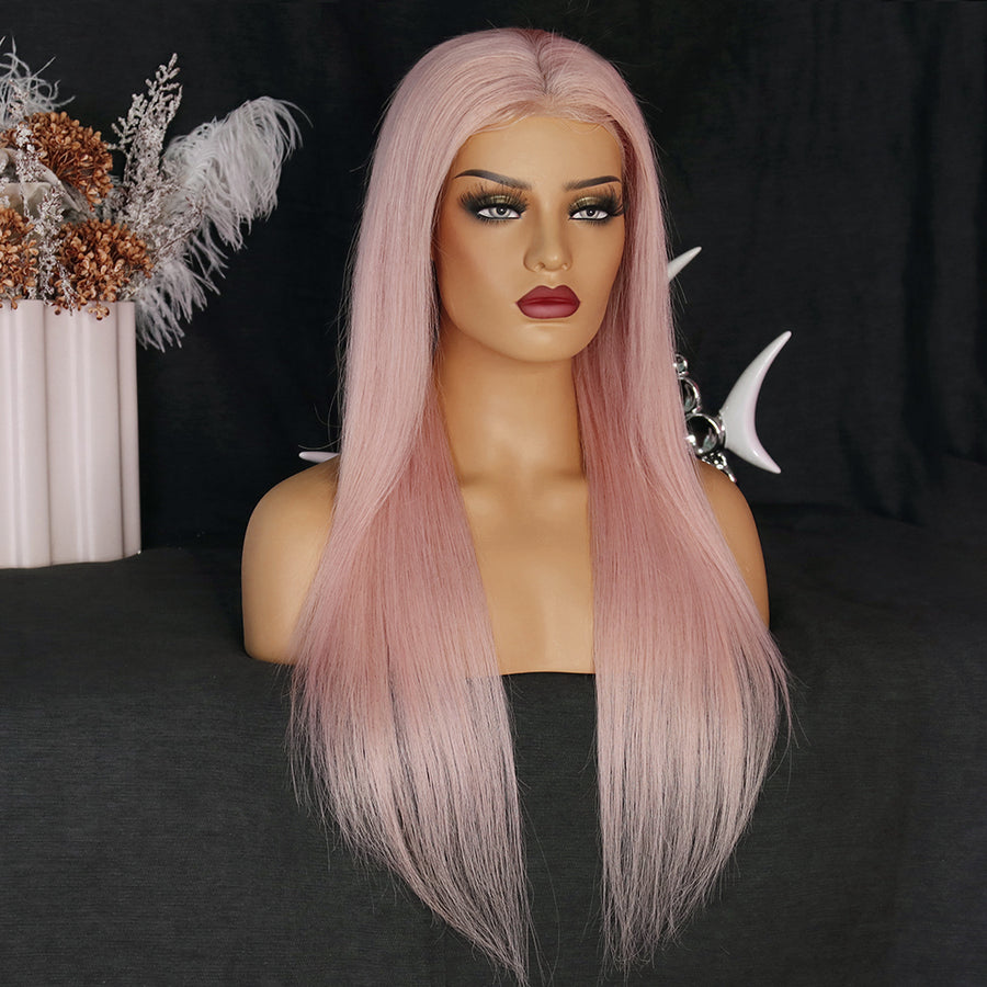 NHA Light Pink Straight Lace Front wig