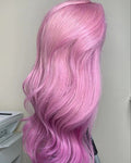 NHA Lilac Purple Color Ombre Wavy Lace Front Wig