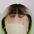 NHA Mink Green Straight Ombre Lace Front Wig