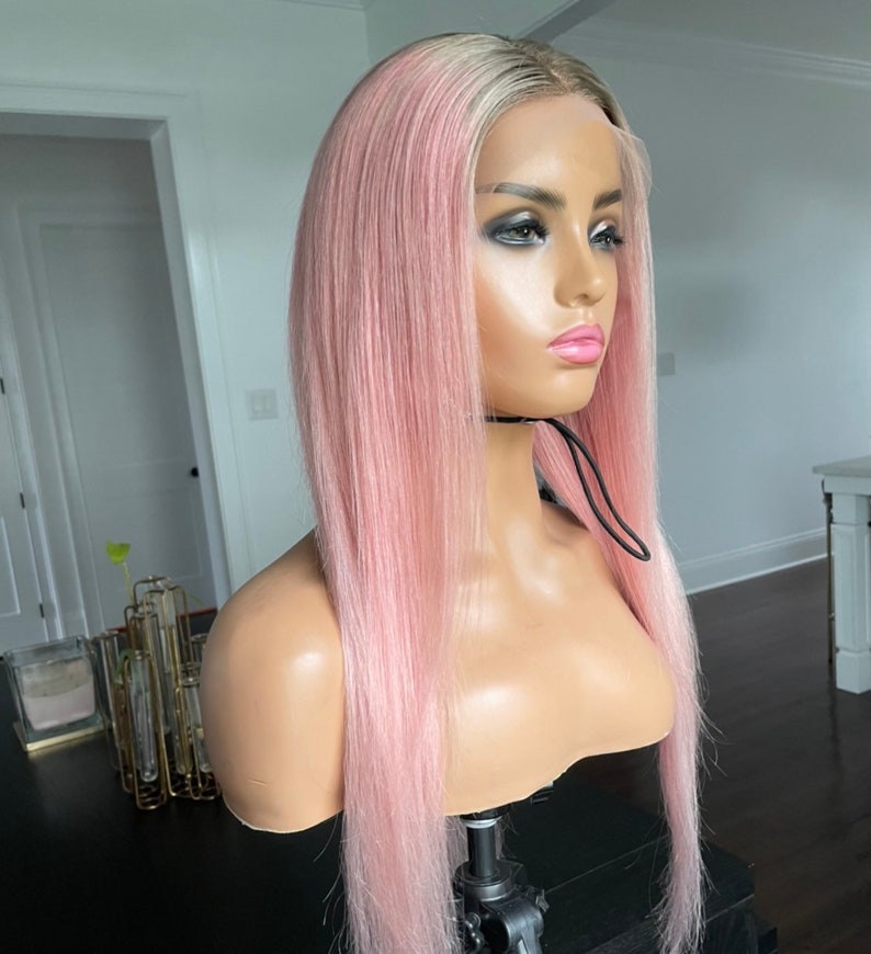 NHA Pink Ombre Straight Lace Front Wig