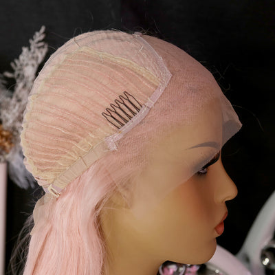NHA Light Pink Straight Lace Front wig