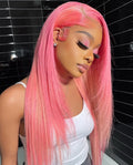 NHA Punch Pink Wavy Lace Front Wig Shop Looks