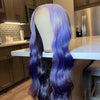 NHA Purple Wavy Ombre Lace Front Wig