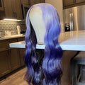 NHA Purple Wavy Ombre Lace Front Wig