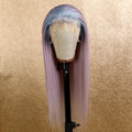 NHA Rose Pink Color Ombre Straight Lace Front Wig