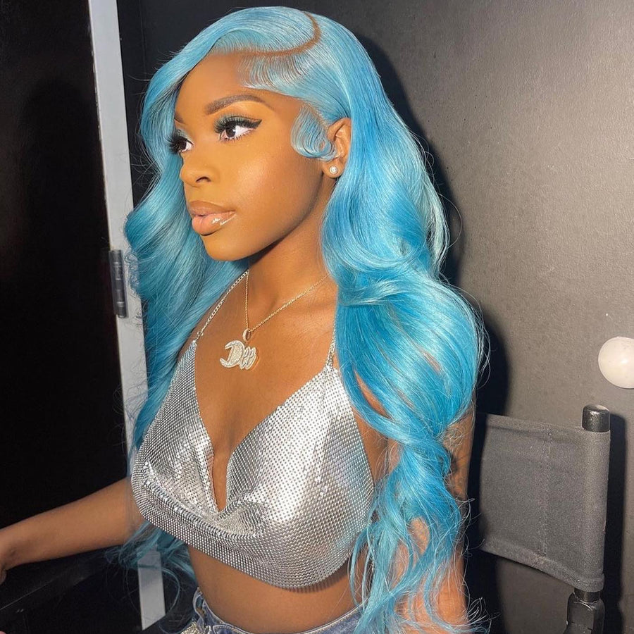 NHA Sky Blue Lace Front Wig Shop Looks