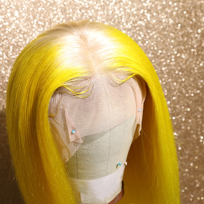 NHA Yellow Blonde Straight BOB Lace Front Wig