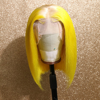 NHA Yellow Blonde Straight BOB Lace Front Wig
