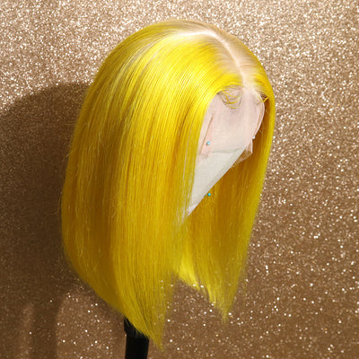 NHA Yellow Blonde Straight BOB Lace Front Wig