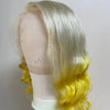 NHA Yellow Loose Wave Style Ombre Lace Front Wig