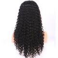 Natural Black Thick Curly Human Hair Lace Front Wig