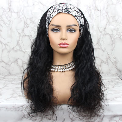 NHA Water Wave HeadBand Human Hair Wig New Fashion