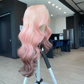 Light Pink Ombre Wavy Lace Front Wig