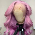 NHA 20 INCH Purple Pink Wavy Color Wig