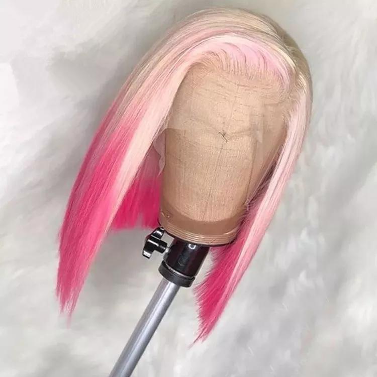 NHA Pink Ombre Bob Lace Wig