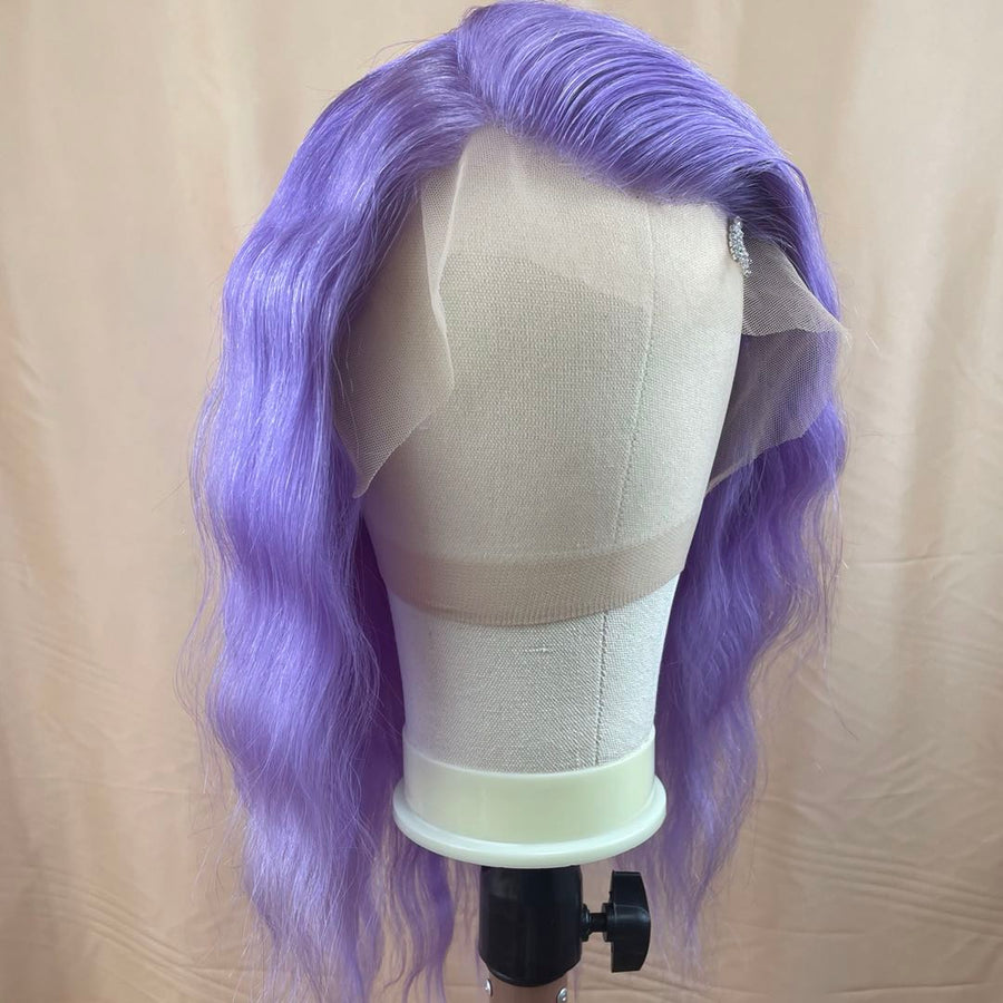 NHA Lavender Color Body Wave Lace Front Wig