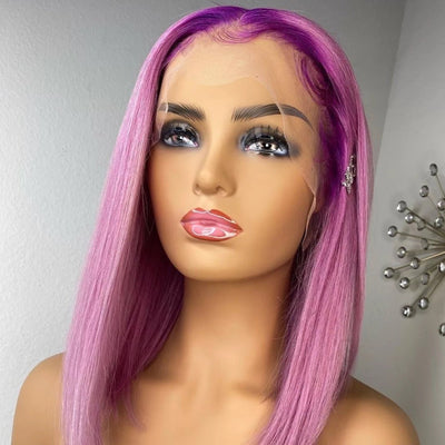 Purple Ombre Bob Lace Front Wig