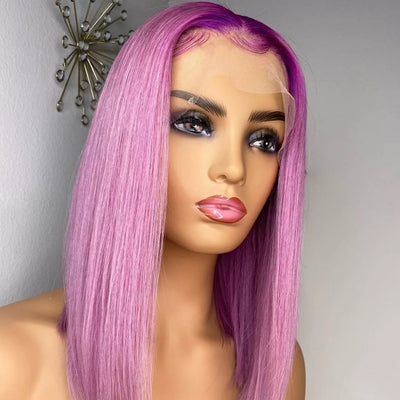 Purple Ombre Bob Lace Front Wig