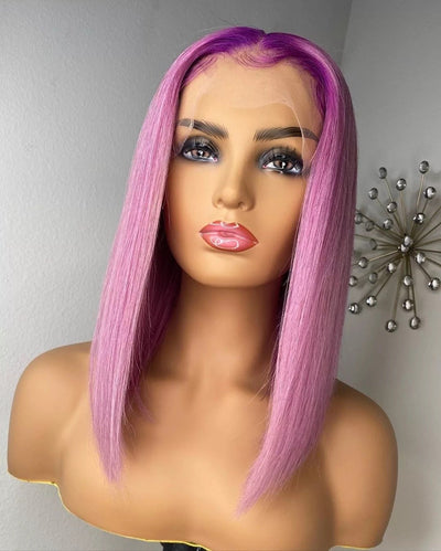 Purple Ombre Bob Lace Front Wig
