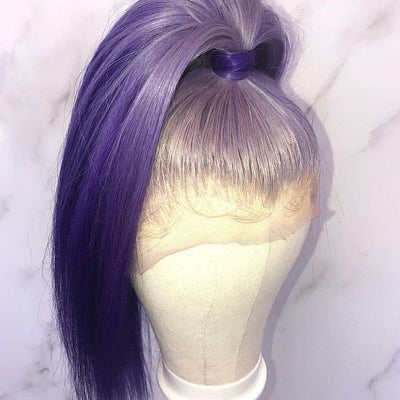 Mauve Purple Straight Lace Front Wig