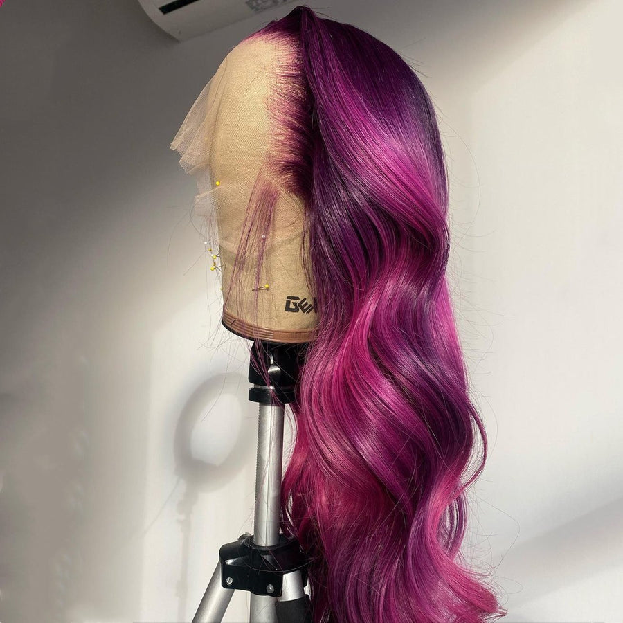 Boysenberry Purple Wavy Lace Front Wig