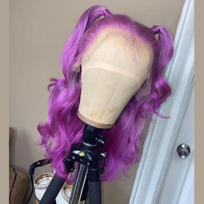Lilac Purple Wavy Lace Front Wig
