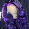Dark Purple Thick Wave Lace Front Wig
