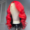 Red Body Wave Short Style Lace Front Wig