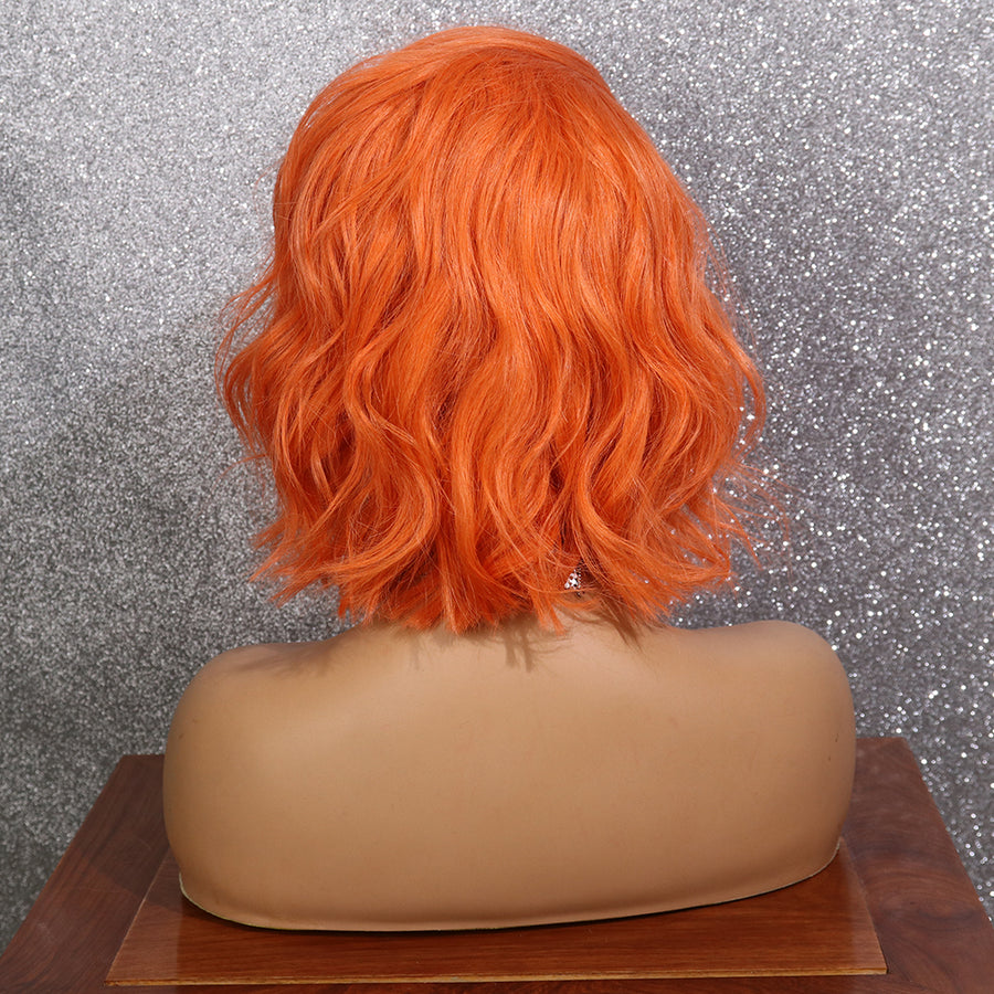 Red Orange Hot Bob Lace Front Wig