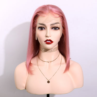 NHA Light Pink Short Lace Wig Bob Style