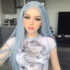 NHA Light Blue Straight Lace Front Wig