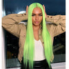 NHA Shop Looks Light Green Color Lace Front Wig