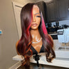 Shop Look Black Red Pink Human Hair Lace Front Wig